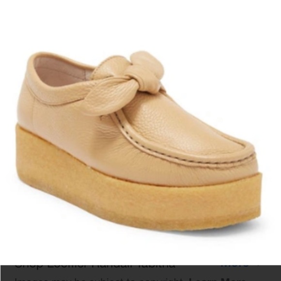 Loeffler Randall Shoes - Loeffler Randall Tabitha Knotted Bow Camel Leather Chukka Platforms Size 9.5